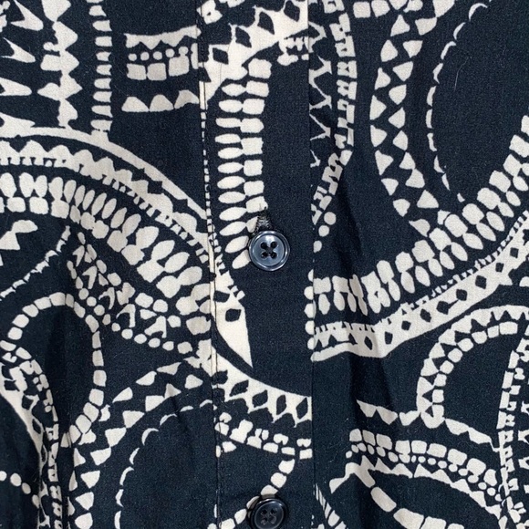 Anthropologie Maeve Bettina in Black White Print Cotton Shirt Dress 2XL   AA11 - Picture 7 of 10